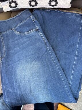 HALARA Light Blue Denim Wide Leg Jeans